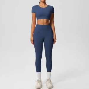 Women Yoga Solid Color Sports Two-Piece Set